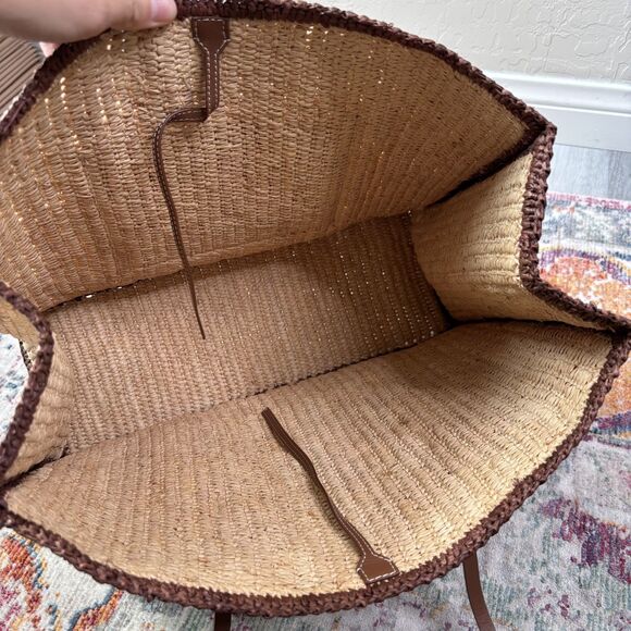 Demellier Large Capri Raffia Tote Bag - Picture 5 of 8